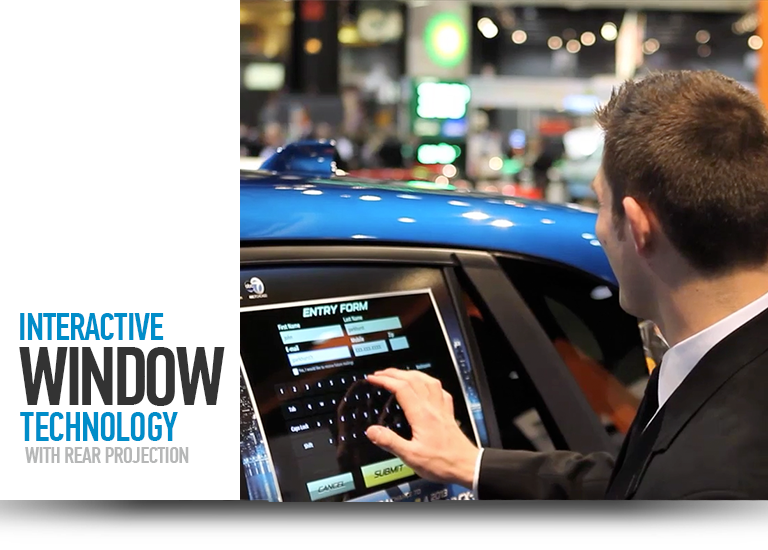 Interactive Window Technology with Rear Projection
