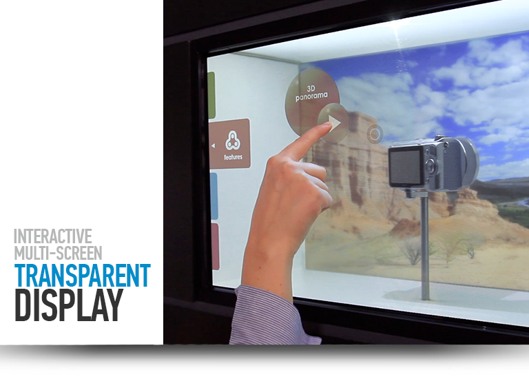 Interactive Multi-Screen Transparent Display